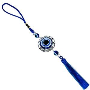 Wall Charm Evil Eye Sage Den Keychain Blue Silver Tone New